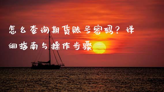 怎么查询期货账号密码？详细指南与操作步骤_https://www.fansifence.com_国际期货行情_第1张