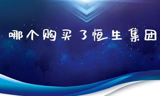 哪个购买了恒生集团_https://www.fansifence.com_国际期货_第1张