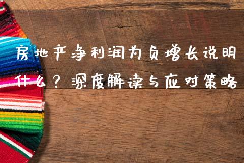 房地产净利润为负增长说明什么？深度解读与应对策略_https://www.fansifence.com_恒指交易时间_第1张