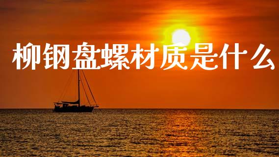 柳钢盘螺材质是什么_https://www.fansifence.com_国际期货_第1张