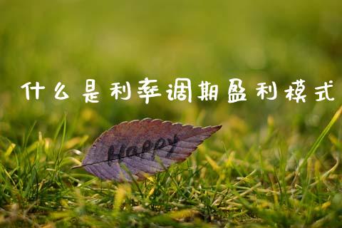 什么是利率调期盈利模式_https://www.fansifence.com_中国国际期货_第1张
