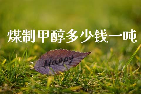 煤制甲醇多少钱一吨_https://www.fansifence.com_国际期货_第1张