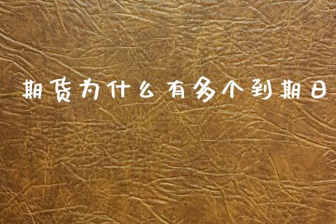 期货为什么有多个到期日_https://www.fansifence.com_国际期货行情_第1张