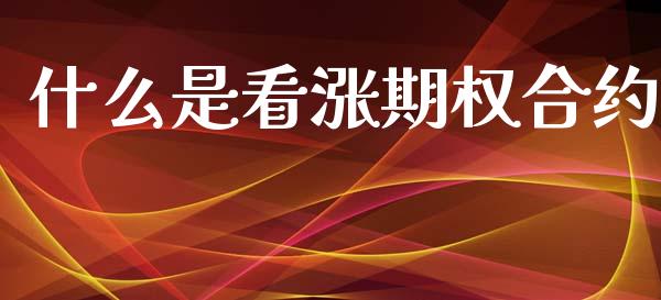 什么是看涨期权合约_https://www.fansifence.com_中国国际期货_第1张