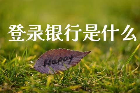 登录银行是什么_https://www.fansifence.com_国际期货_第1张