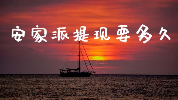 安家派提现要多久_https://www.fansifence.com_中国国际期货_第1张
