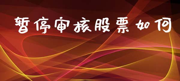 暂停审核股票如何_https://www.fansifence.com_国际期货行情_第1张