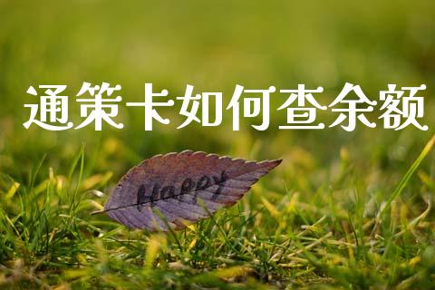 通策卡如何查余额_https://www.fansifence.com_国际期货行情_第1张