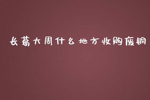 长葛大周什么地方收购废铜_https://www.fansifence.com_中国国际期货_第1张