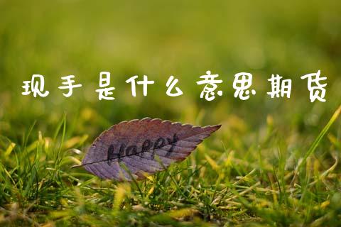 现手是什么意思期货_https://www.fansifence.com_国际期货_第1张