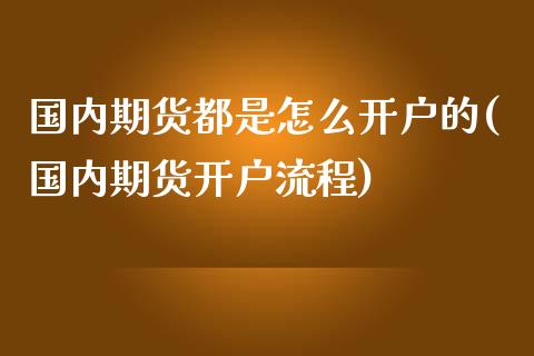国内期货都是怎么开户的(国内期货开户流程)_https://www.fansifence.com_国际期货行情_第1张