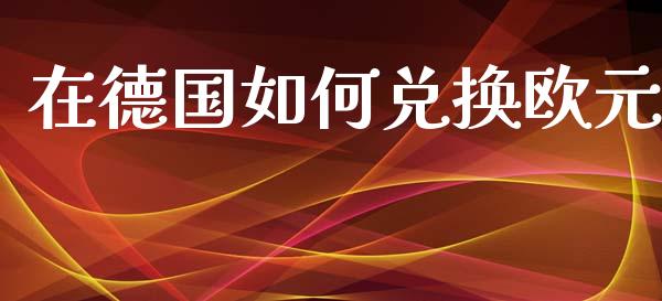 在德国如何兑换欧元_https://www.fansifence.com_国际期货行情_第1张