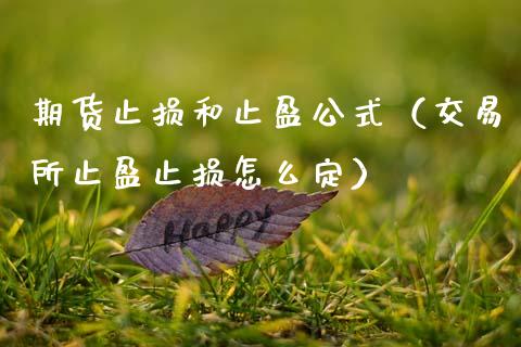期货止损和止盈公式（交易所止盈止损怎么定）_https://www.fansifence.com_恒指交易时间_第1张