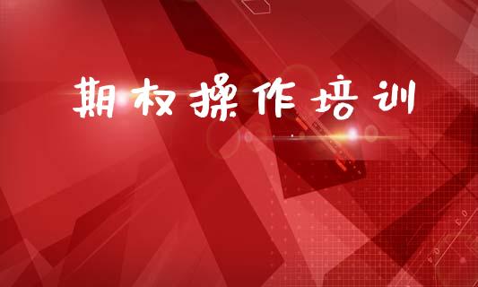 期权操作培训_https://www.fansifence.com_国际期货行情_第1张