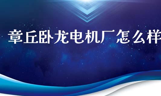 章丘卧龙电机厂怎么样_https://www.fansifence.com_恒指交易时间_第1张