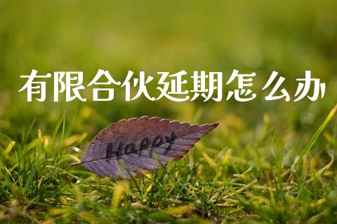 有限合伙延期怎么办_https://www.fansifence.com_中国国际期货_第1张