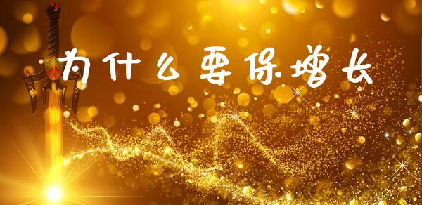 为什么要保增长_https://www.fansifence.com_国际期货_第1张