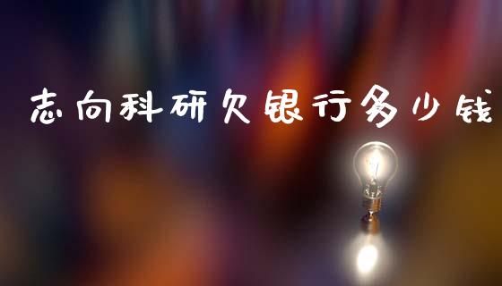 志向科研欠银行多少钱_https://www.fansifence.com_中国国际期货_第1张