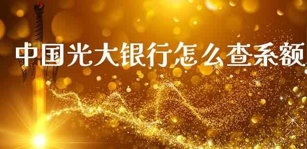 中国光大银行怎么查系额_https://www.fansifence.com_中国国际期货_第1张