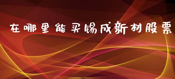 在哪里能买锡成新材股票_https://www.fansifence.com_中国国际期货_第1张