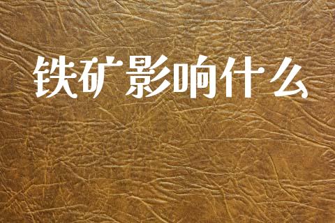 铁矿影响什么_https://www.fansifence.com_恒指交易时间_第1张