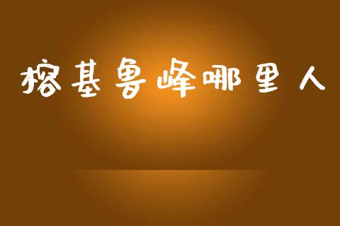 榕基鲁峰哪里人_https://www.fansifence.com_中国国际期货_第1张
