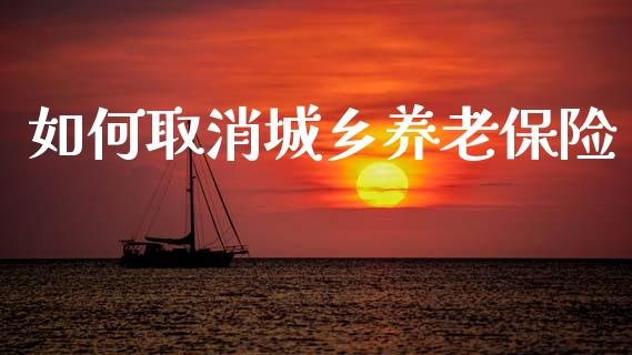 如何取消城乡养老保险_https://www.fansifence.com_国际期货_第1张