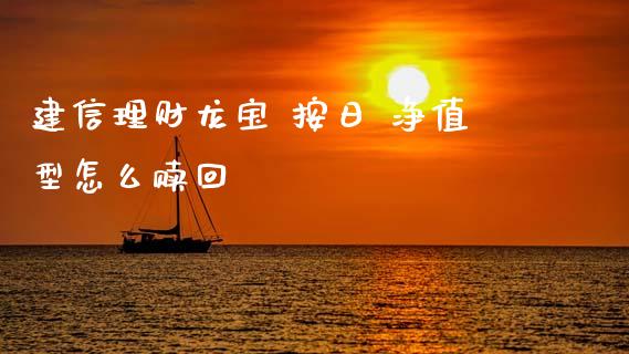 建信理财龙宝 按日 净值型怎么赎回_https://www.fansifence.com_恒指交易时间_第1张