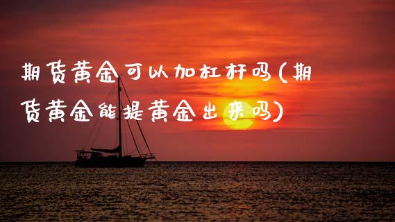 期货黄金可以加杠杆吗(期货黄金能提黄金出来吗)_https://www.fansifence.com_恒指交易时间_第1张