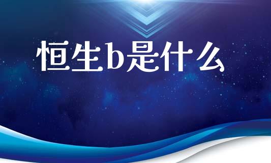 恒生b是什么_https://www.fansifence.com_国际期货行情_第1张