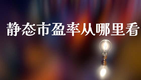 静态市盈率从哪里看_https://www.fansifence.com_国际期货行情_第1张