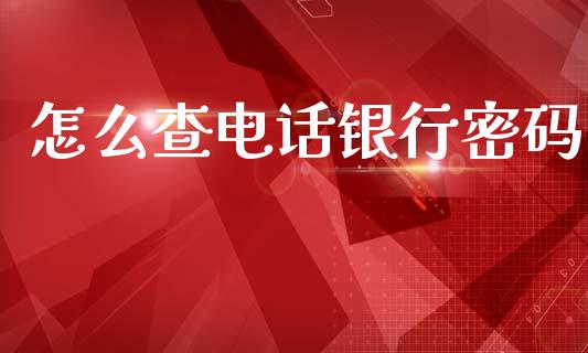 怎么查电话银行密码_https://www.fansifence.com_恒指交易时间_第1张