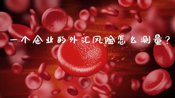 一个企业的外汇风险怎么测量？_https://www.fansifence.com_国际期货行情_第1张