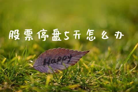 股票停盘5天怎么办_https://www.fansifence.com_中国国际期货_第1张