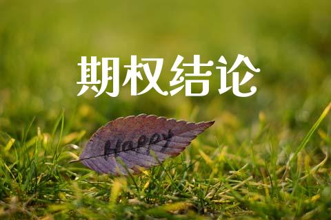 期权结论_https://www.fansifence.com_中国国际期货_第1张