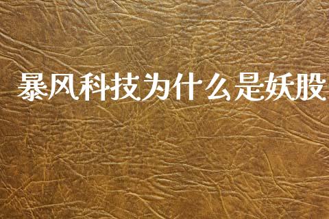 暴风科技为什么是妖股_https://www.fansifence.com_国际期货_第1张