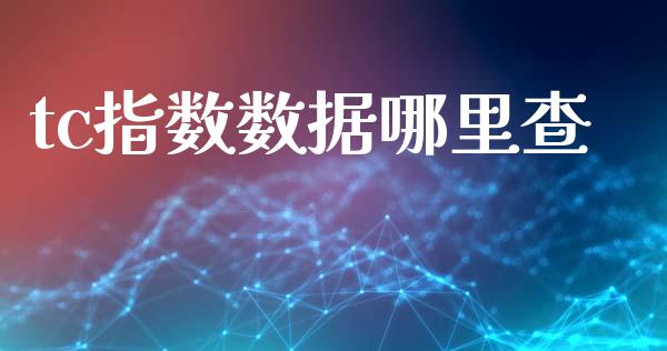tc指数数据哪里查_https://www.fansifence.com_国际期货_第1张