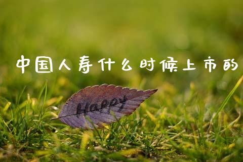 中国人寿什么时候上市的_https://www.fansifence.com_国际期货_第1张