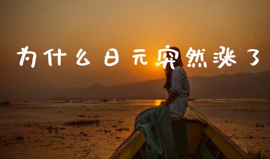 为什么日元突然涨了_https://www.fansifence.com_恒指交易时间_第1张