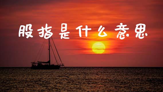股指是什么意思_https://www.fansifence.com_国际期货行情_第1张
