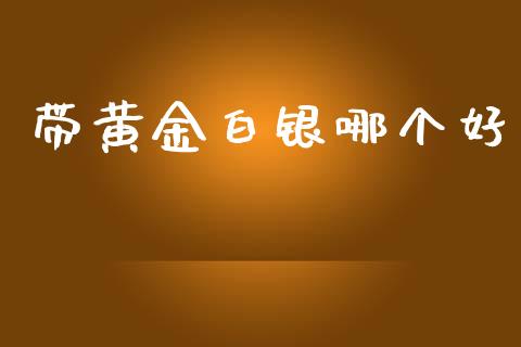 带黄金白银哪个好_https://www.fansifence.com_恒指交易时间_第1张