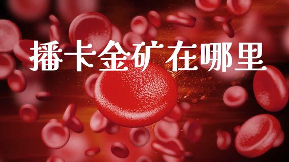 播卡金矿在哪里_https://www.fansifence.com_国际期货_第1张