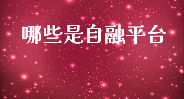 哪些是自融平台_https://www.fansifence.com_国际期货_第1张