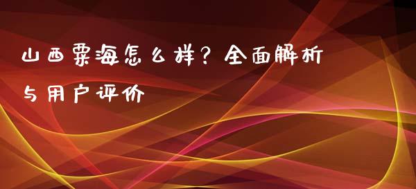 山西粟海怎么样？全面解析与用户评价_https://www.fansifence.com_中国国际期货_第1张