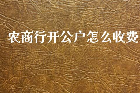 农商行开公户怎么收费_https://www.fansifence.com_恒指交易时间_第1张