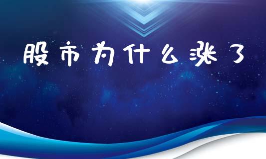股市为什么涨了_https://www.fansifence.com_恒指交易时间_第1张
