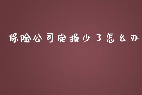 保险公司定损少了怎么办_https://www.fansifence.com_国际期货_第1张