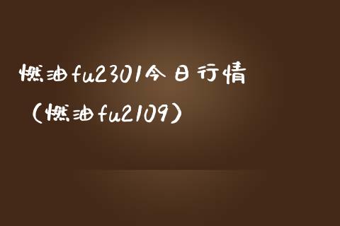燃油fu2301今日行情（燃油fu2109）_https://www.fansifence.com_国际期货_第1张