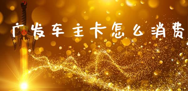 广发车主卡怎么消费_https://www.fansifence.com_恒指交易时间_第1张