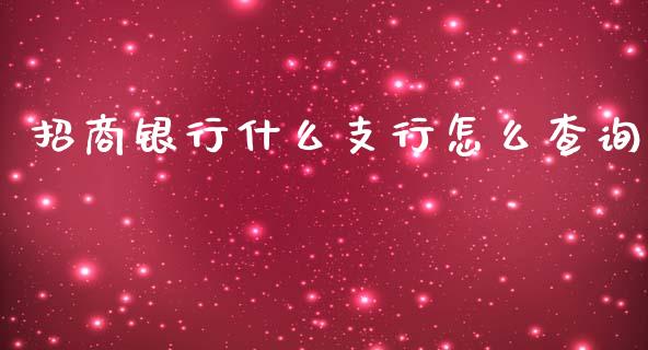 招商银行什么支行怎么查询_https://www.fansifence.com_恒指交易时间_第1张